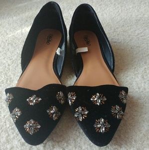 Jeweled Flats (Suede)